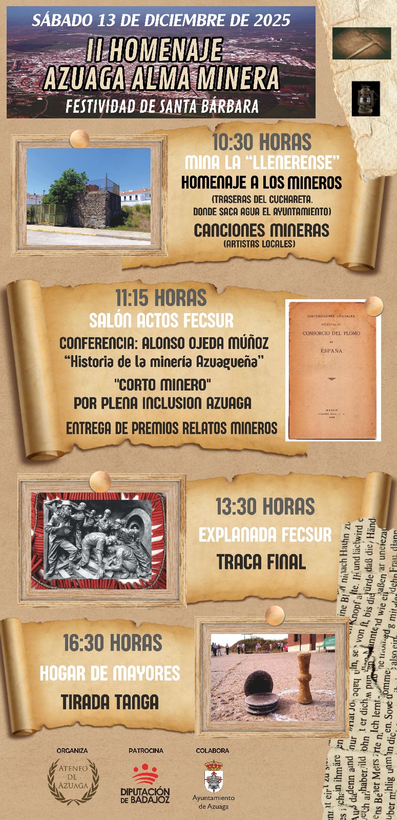 Sábado 13 de diciembre. II Homenaje ‘Alma Minera’.